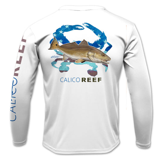 Americana Redfish Long Sleeve Performance Shirt